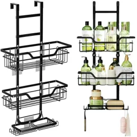 organizer-polka-pod-prysznic-na-szybe-loft-czarna-na-kabine-prysznicowa