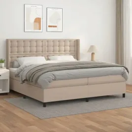 vidaxl-lozko-kontynentalne-z-materacem-cappuccino-ekoskora-200x200-cm