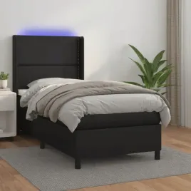 vidaxl-lozko-kontynentalne-z-materacem-i-led-czarna-ekoskora-90x200-cm