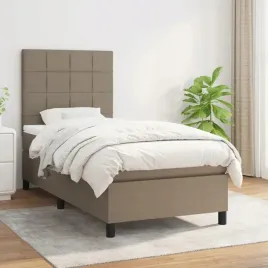 vidaxl-lozko-kontynentalne-z-materacem-taupe-tkanina-90x190-cm