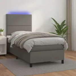 vidaxl-lozko-kontynentalne-z-materacem-i-led-szara-ekoskora-100x200cm