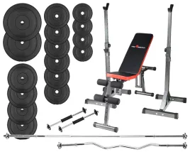 zestaw-kulturystyczny-97kg-lawka-stojaki-gryf-sztanga-hantle-obciazenie