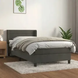 vidaxl-lozko-kontynentalne-z-materacem-ciemnoszary-aksamit-80x200-cm
