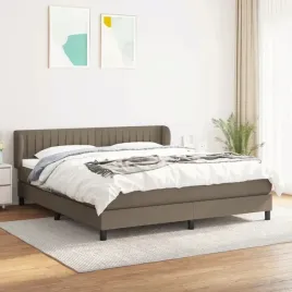 vidaxl-lozko-kontynentalne-z-materacem-taupe-tkanina-160x200-cm
