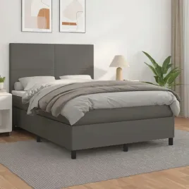 vidaxl-lozko-kontynentalne-z-materacem-szare-ekoskora-140x200-cm