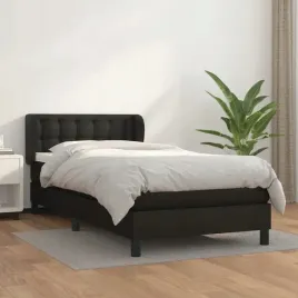 vidaxl-lozko-kontynentalne-z-materacem-czarne-ekoskora-90x190-cm