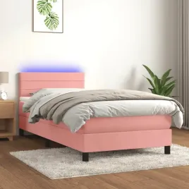 vidaxl-lozko-kontynentalne-z-materacem-i-led-rozowy-aksamit-90x200-cm