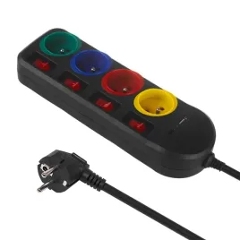 listwa-zasilajaca-przedluzacz-4-gniazda-2xusb-15m-kolorowe-gniazda