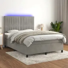 vidaxl-lozko-kontynentalne-z-materacem-i-led-szare-140x200cm-aksamit