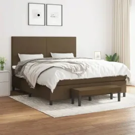 vidaxl-lozko-kontynentalne-z-materacem-brazowe-tkanina-160x200-cm