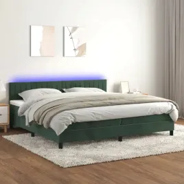 vidaxl-lozko-kontynentalne-z-materacem-i-led-zielony-aksamit-200x200cm