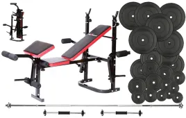 zestaw-kulturystyczny-132kg-silowy-lawka-gryf-prosty-hantle-obciazenie