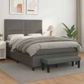 vidaxl-lozko-kontynentalne-z-materacem-szare-ekoskora-140x200-cm