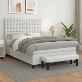 vidaxl-lozko-kontynentalne-z-materacem-biale-ekoskora-140x200-cm