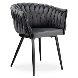 krzeslo-tapicerowane-welurowe-velvet-plecione-glamour-czarne-nogi-grafitowe