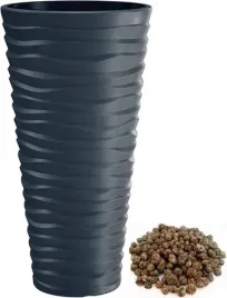 doniczka-sand-slim-antracyt-prosperplast-39-x-39-x-75-cm-z-wkladem