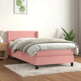 vidaxl-lozko-kontynentalne-z-materacem-rozowe-aksamit-90x200-cm