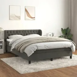 vidaxl-lozko-kontynentalne-z-materacem-ciemnoszare-140x200cm-aksamit
