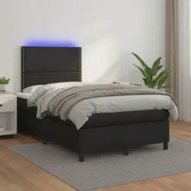 vidaxl-lozko-kontynentalne-z-materacem-i-led-czarna-ekoskora-120x200cm