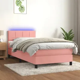 vidaxl-lozko-kontynentalne-z-materacem-i-led-rozowy-aksamit-90x200-cm