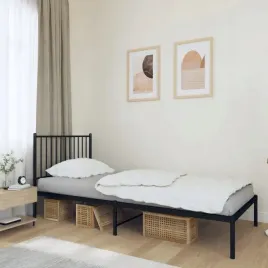 vidaxl-metalowa-rama-lozka-z-wezglowiem-czarna-90x190-cm