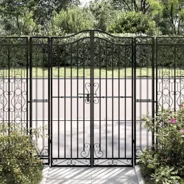 vidaxl-brama-ogrodowa-czarna-121x8x150-cm-kute-zelazo