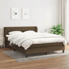 vidaxl-lozko-kontynentalne-z-materacem-brazowe-tkanina-140x200-cm