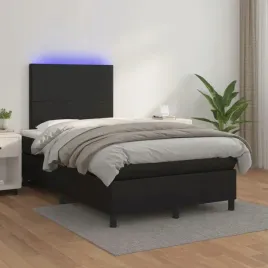 vidaxl-lozko-kontynentalne-z-materacem-i-led-czarna-ekoskora-120x200cm