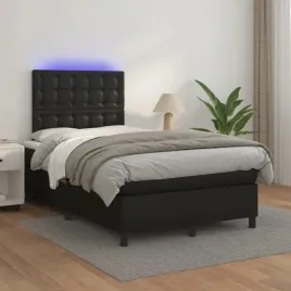 vidaxl-lozko-kontynentalne-z-materacem-i-led-czarna-ekoskora-120x200cm