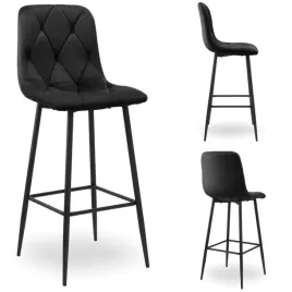 hoker-krzeslo-welurowe-tapicerowane-pikowane-kuchenne-wysokie-oparcie-loft