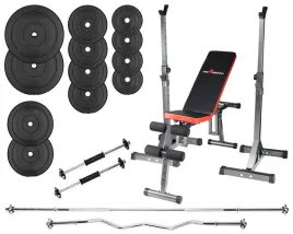 zestaw-kulturystyczny-82kg-lawka-stojaki-gryf-sztanga-hantle-obciazenie