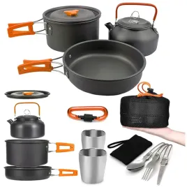 naczynia-turystyczne-garnki-czajnik-komplet-naczyn-kempingowych-na-camping
