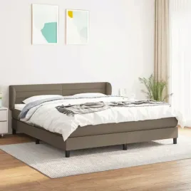 vidaxl-lozko-kontynentalne-z-materacem-taupe-tkanina-160x200-cm