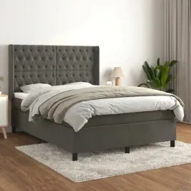 vidaxl-lozko-kontynentalne-z-materacem-ciemnoszara-aksamit-140x190cm