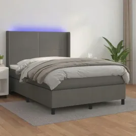 vidaxl-lozko-kontynentalne-z-materacem-i-led-szara-ekoskora-140x200cm