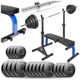 zestaw-kulturystyczny-119kg-silowy-lawka-stojaki-sztanga-obciazenia
