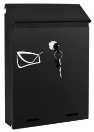 skrzynka-pocztowa-na-listy-stalowa-galwanizowana-na-ogrodzenie-dom-czarna