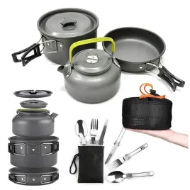 naczynia-turystyczne-czajnik-garnek-patelnia-zestaw-naczyn-na-camping-biwak