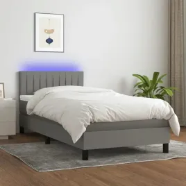 vidaxl-lozko-kontynentalne-z-materacem-ciemnoszara-tkanina-90x190-cm