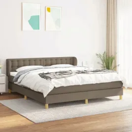 vidaxl-lozko-kontynentalne-z-materacem-taupe-tkanina-160x200-cm