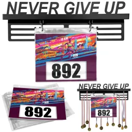 wieszak-na-medale-never-give-up-45-cm-koszulki-na-numery-startowe-20-szt