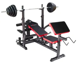 zestaw-kulturystyczny-95kg-mocna-lawka-stojaki-sztanga-hantle-obciazenia