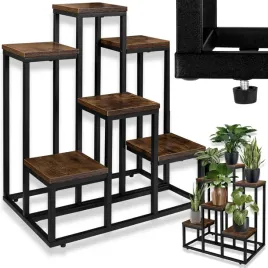 kwietnik-stojacy-metalowy-stojak-na-kwiaty-dab-rustykalny-loftowy-polki