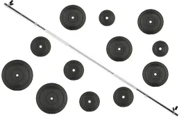 zestaw-sztanga-obciazenia-60kg-do-treningu-na-silownie-z-gryfem-prostym