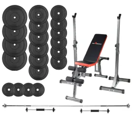 zestaw-kulturystyczny-122kg-silowy-lawka-stojaki-sztanga-hantle-obciazenie