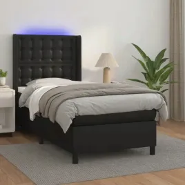 vidaxl-lozko-kontynentalne-z-materacem-i-led-czarna-ekoskora-90x200-cm