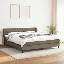 vidaxl-lozko-kontynentalne-z-materacem-taupe-tkanina-160x200-cm