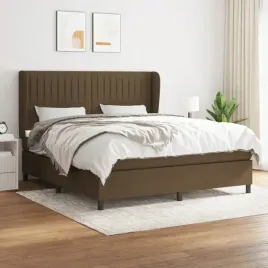 vidaxl-lozko-kontynentalne-z-materacem-brazowe-tkanina-160x200-cm