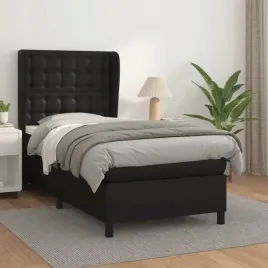 vidaxl-lozko-kontynentalne-z-materacem-czarne-ekoskora-90x200-cm