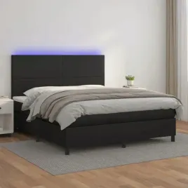 vidaxl-lozko-kontynentalne-z-materacem-i-led-czarna-ekoskora-180x200cm